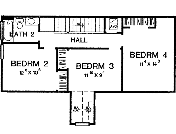 Architectural House Design - Country Floor Plan - Upper Floor Plan #472-139