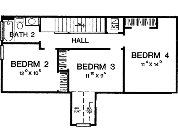 House Blueprint - Country Floor Plan - Upper Floor Plan #472-139