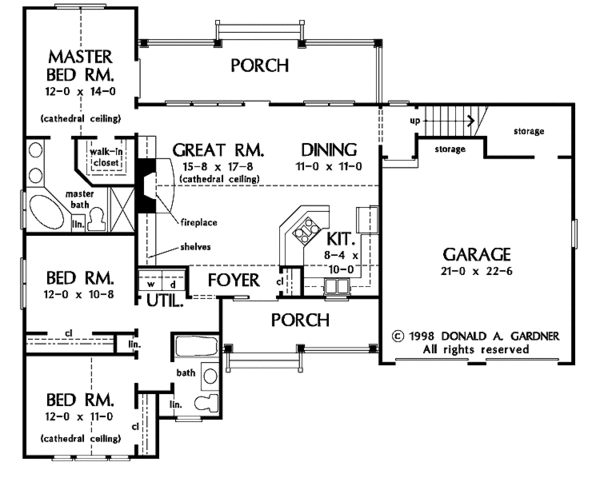 Architectural House Design - Country Floor Plan - Main Floor Plan #929-309