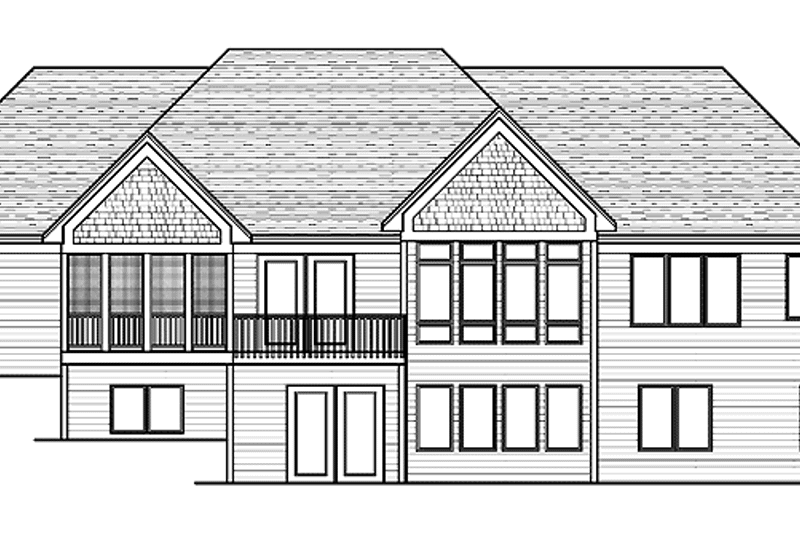 Home Plan - Exterior - Rear Elevation for Ranch House Plan #51-676 - 4 bed, 3.5 bath