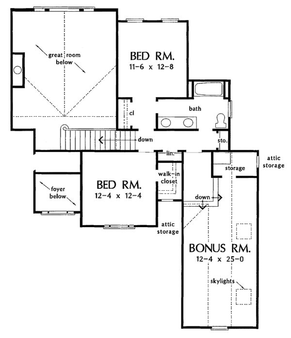 Home Plan - Traditional Floor Plan - Upper Floor Plan #929-281