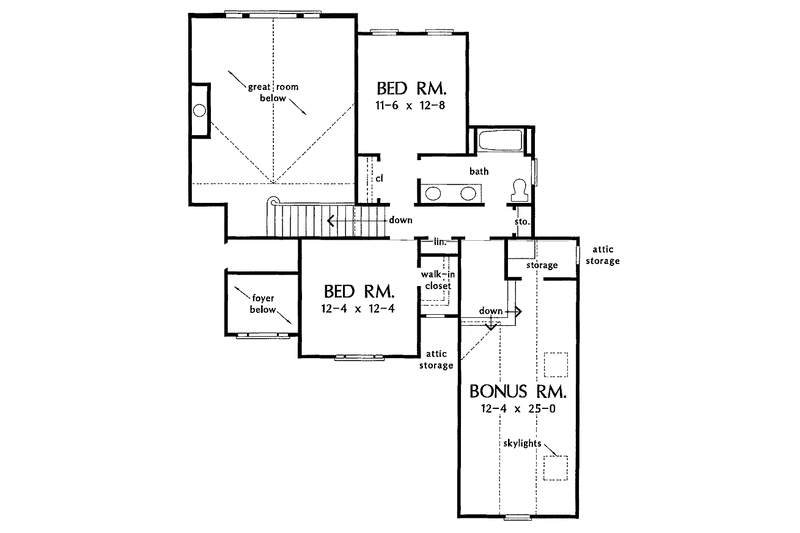 Home Plan - Floor Plan - Upper Floor for Traditional House Plan #929-281 - 3 bed, 2.5 bath