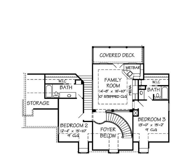 Dream House Plan - Country Floor Plan - Upper Floor Plan #968-36