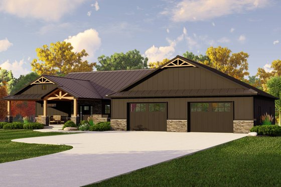 Exterior - Other Elevation for Country House Plan #1064-236 - 3 bed, 2.5 bath