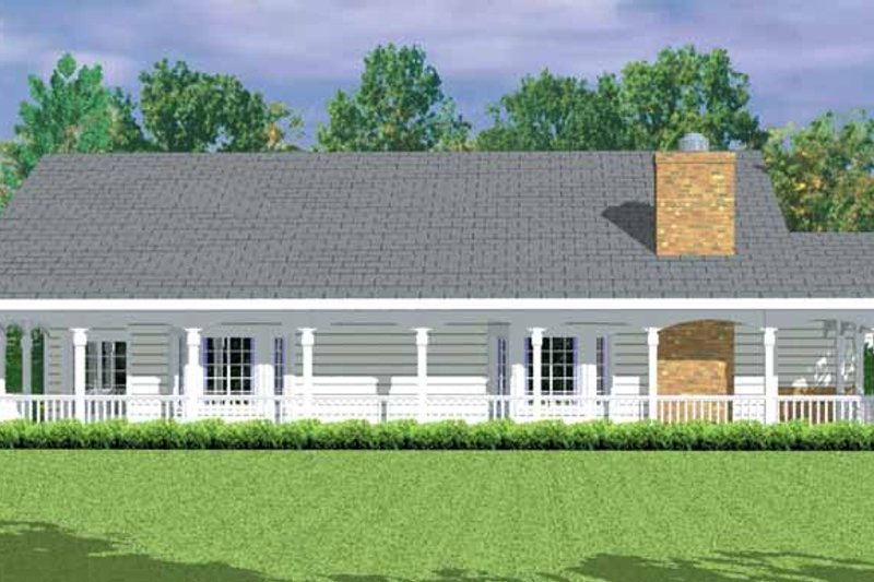 Dream House Plan - Country Exterior - Other Elevation Plan #72-1081