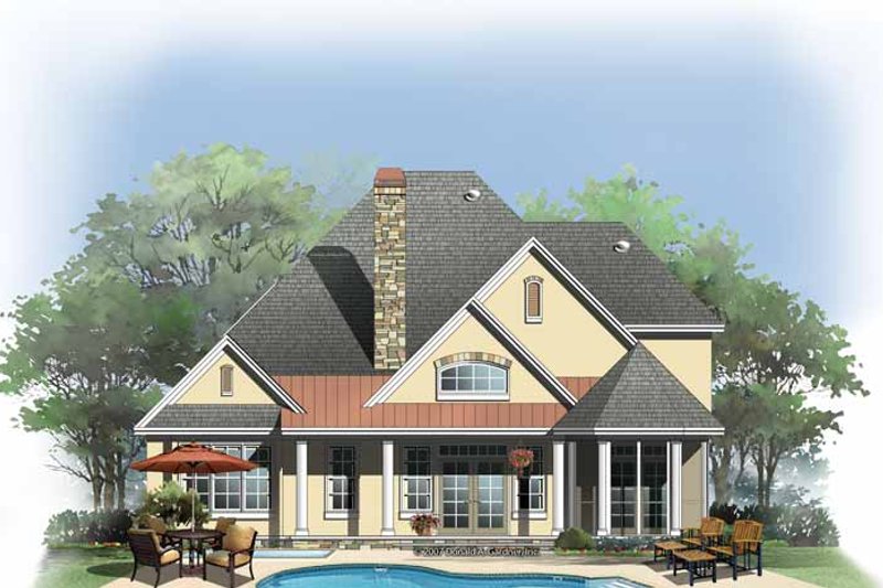 Home Plan - Exterior - Rear Elevation for Cottage House Plan #929-843 - 3 bed, 2.5 bath