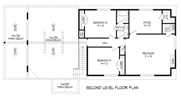 Country Floor Plan - Upper Floor Plan #932-604