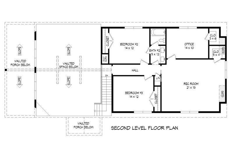 House Plan Design - Floor Plan - Upper Floor for Cabin House Plan #932-604 - 3 bed, 2.5 bath