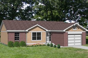 Ranch Exterior - Front Elevation Plan #116-142