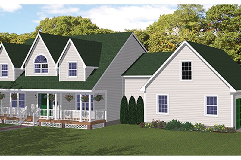 House Blueprint - Exterior - Front Elevation 4 for Colonial House Plan #1061-4 - 3 bed, 3 bath