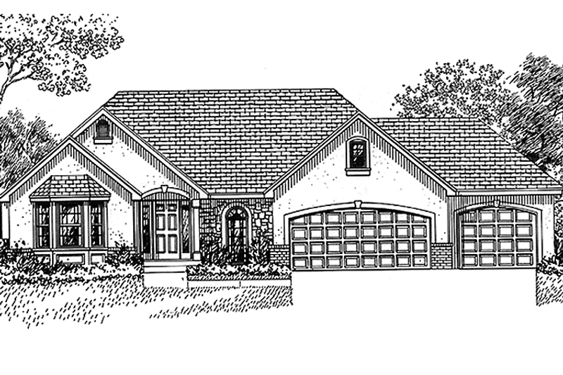 Dream House Plan - Exterior - Front Elevation 3 for Country House Plan #51-888 - 3 bed, 2.5 bath