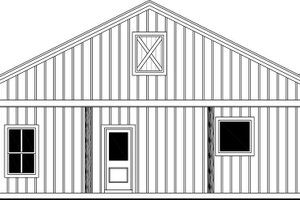 Exterior - Rear Elevation for Barndominium House Plan #21-474 - 4 bed, 3 bath