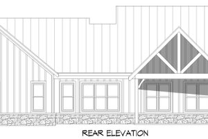 Exterior - Rear Elevation for Farmhouse House Plan #932-1212 - 4 bed, 2.5 bath