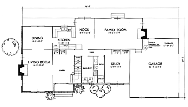 Home Plan - Colonial Floor Plan - Main Floor Plan #320-1271