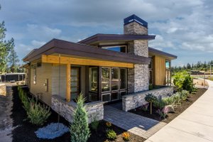 Exterior - Front Elevation 3 for Modern House Plan #895-60 - 3 bed, 2 bath