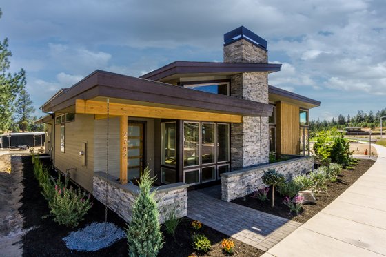 Exterior - Front Elevation 3 for Modern House Plan #895-60 - 3 bed, 2 bath