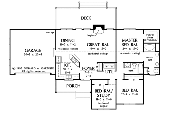 Floor Plan - Main Floor for Country House Plan #929-238 - 3 bed, 2 bath