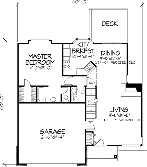 Home Plan - Country Floor Plan - Main Floor Plan #320-547