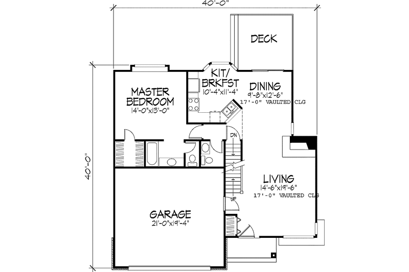Home Plan - Floor Plan - Main Floor for Country House Plan #320-547 - 3 bed, 3 bath