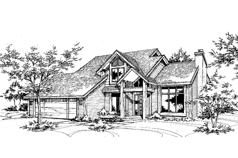 Dream House Plan - Contemporary Exterior - Front Elevation Plan #320-848