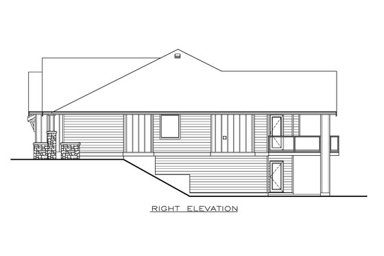 Exterior - Other Elevation 1 for Farmhouse House Plan #1100-42 - 2 bed, 2 bath