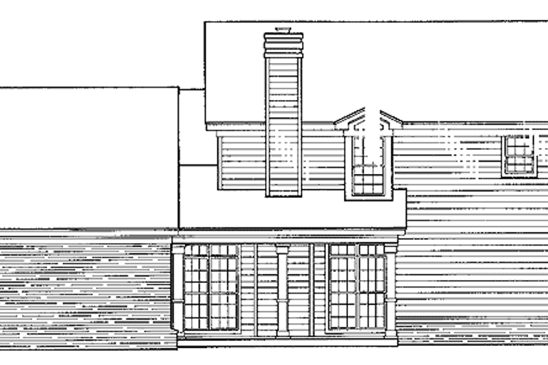 House Blueprint - Exterior - Rear Elevation for Country House Plan #952-106 - 4 bed, 2.5 bath