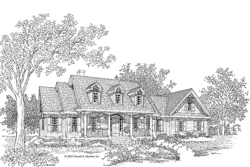 Architectural House Design - Country Exterior - Front Elevation Plan #929-594
