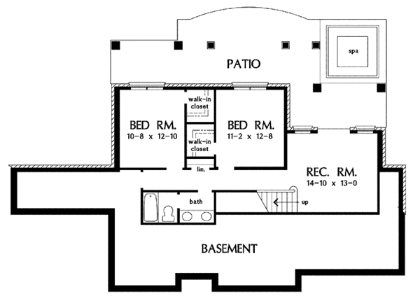 Architectural House Design - Traditional Floor Plan - Lower Floor Plan #929-829