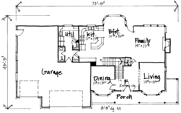 Country Floor Plan - Main Floor Plan #308-237