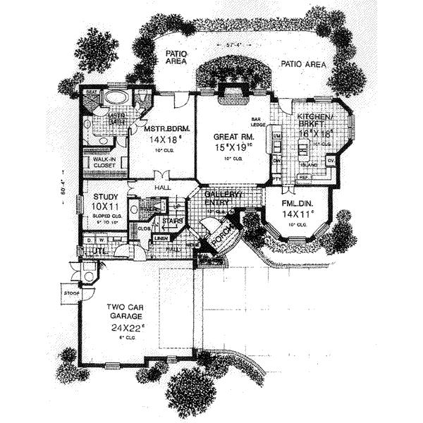 Tudor Floor Plan - Main Floor Plan #310-532