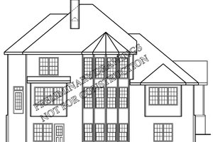 Exterior - Rear Elevation for Country House Plan #927-890 - 5 bed, 4 bath