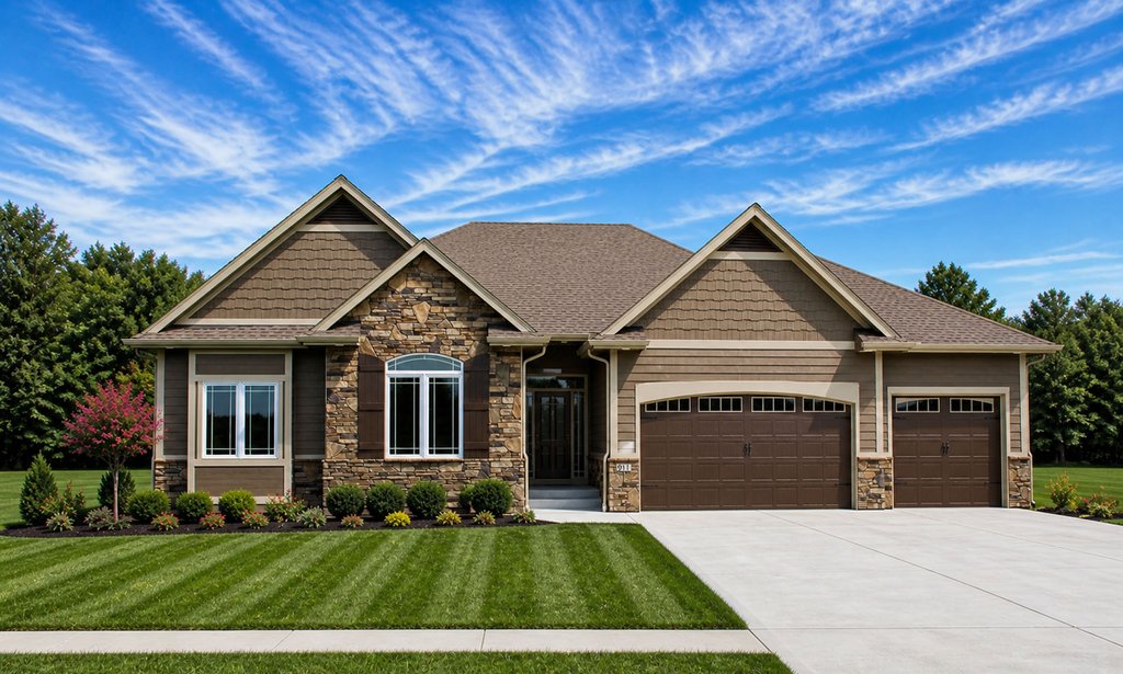Exterior - Front Elevation 2 for Traditional House Plan #20-2123 - 3 bed, 2.5 bath