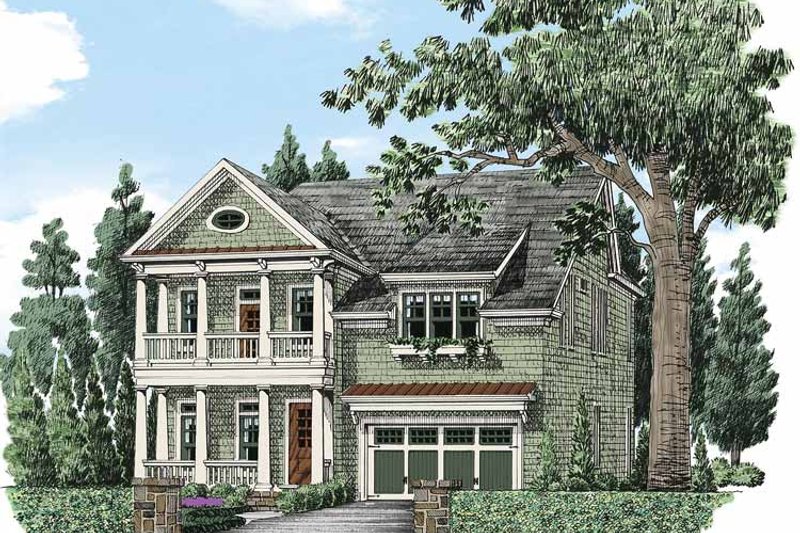 Architectural House Design - Colonial Exterior - Front Elevation Plan #927-485