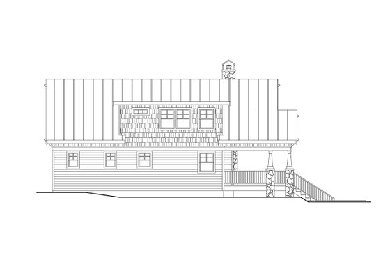 Exterior - Other Elevation 1 for Cottage House Plan #124-1366 - 3 bed, 2.5 bath