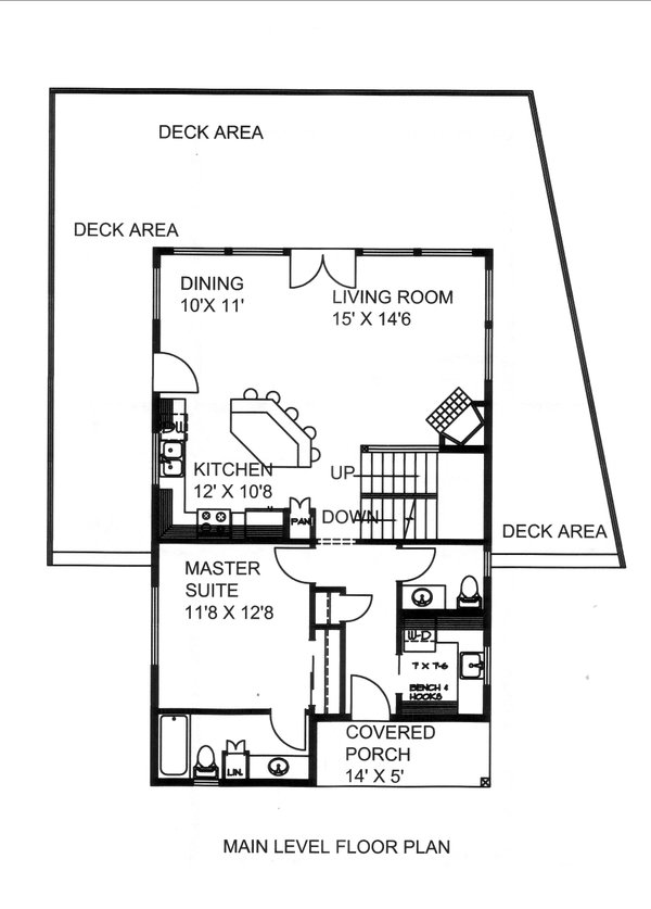 Cabin Floor Plan - Main Floor Plan #117-944
