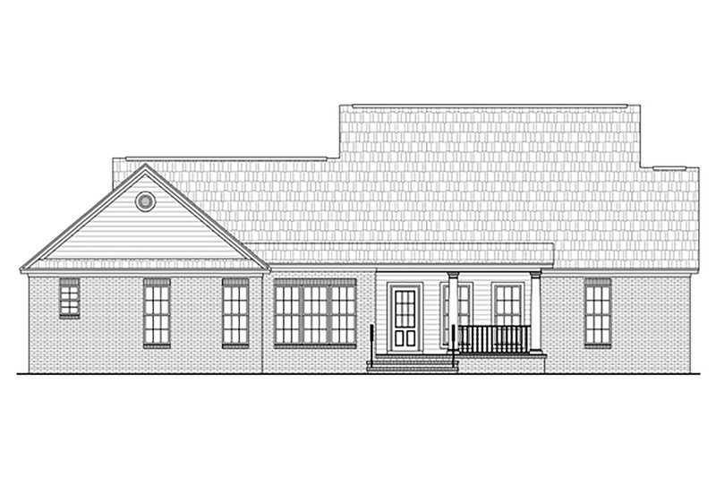 Home Plan - Exterior - Rear Elevation for Country House Plan #21-372 - 3 bed, 2 bath
