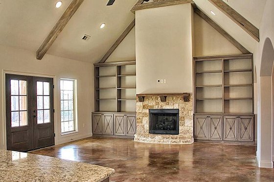 Interior - Family Room for European House Plan #17-3366 - 4 bed, 3.5 bath