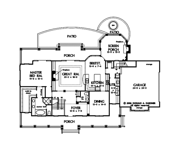 Dream House Plan - Country Floor Plan - Main Floor Plan #929-857