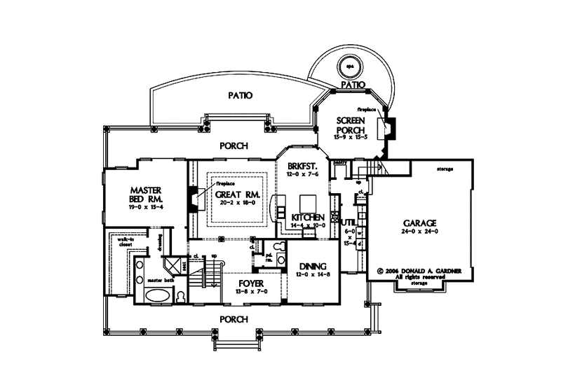 Home Plan - Floor Plan - Main Floor for Country House Plan #929-857 - 3 bed, 3 bath
