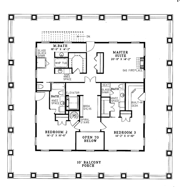 Southern Floor Plan - Upper Floor Plan #17-2718