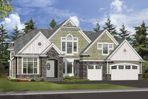Craftsman Exterior - Front Elevation Plan #132-500