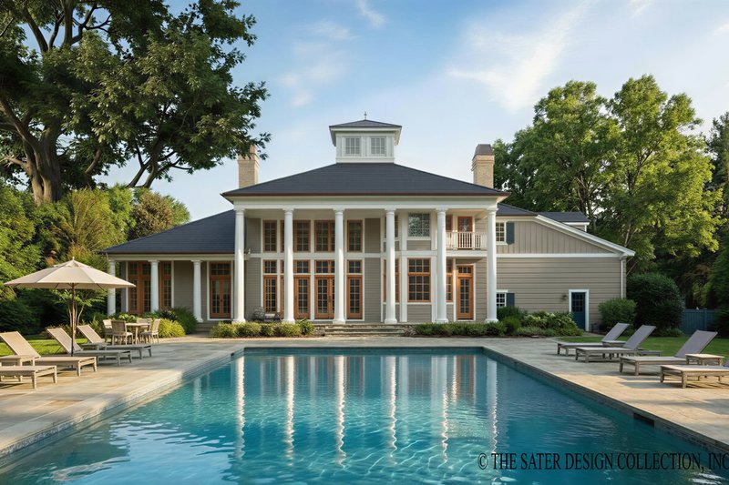 Home Plan - Exterior - Rear Elevation for Classical House Plan #930-94 - 4 bed, 4 bath