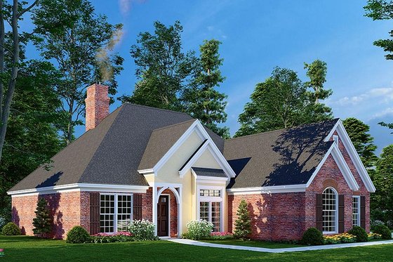 Exterior - Other Elevation for European House Plan #17-2127 - 3 bed, 2 bath