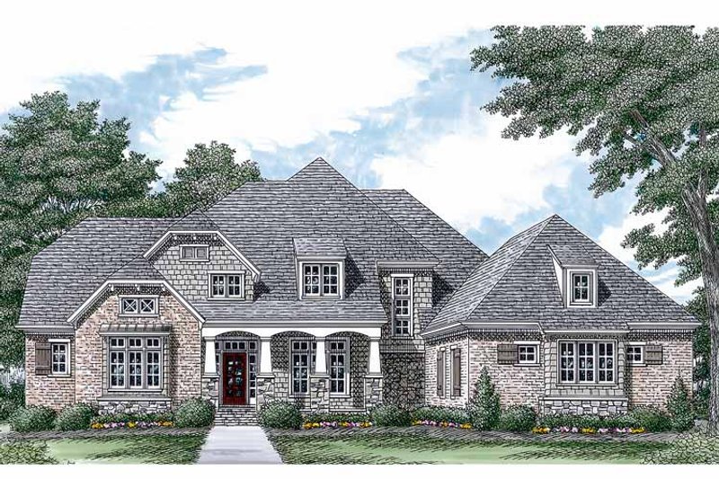 Home Plan - Exterior - Front Elevation 3 for Craftsman House Plan #453-450 - 5 bed, 5.5 bath