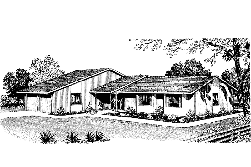 Dream House Plan - Contemporary Exterior - Front Elevation Plan #320-784