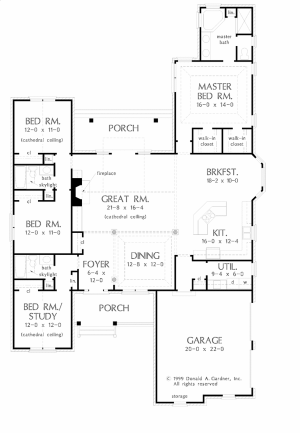 House Design - Classical Floor Plan - Main Floor Plan #929-471