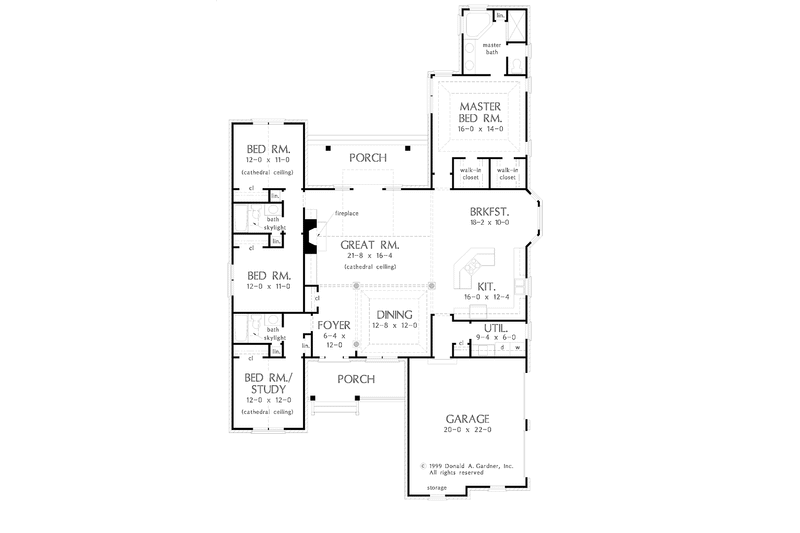 Home Plan - Floor Plan - Main Floor for Classical House Plan #929-471 - 4 bed, 3 bath