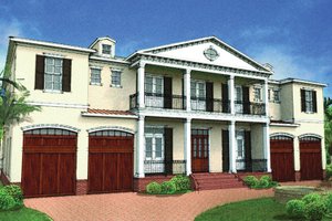 Colonial Exterior - Front Elevation Plan #1058-82