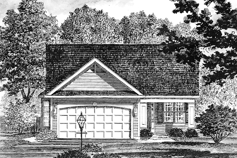 House Blueprint - Craftsman Exterior - Front Elevation Plan #316-246