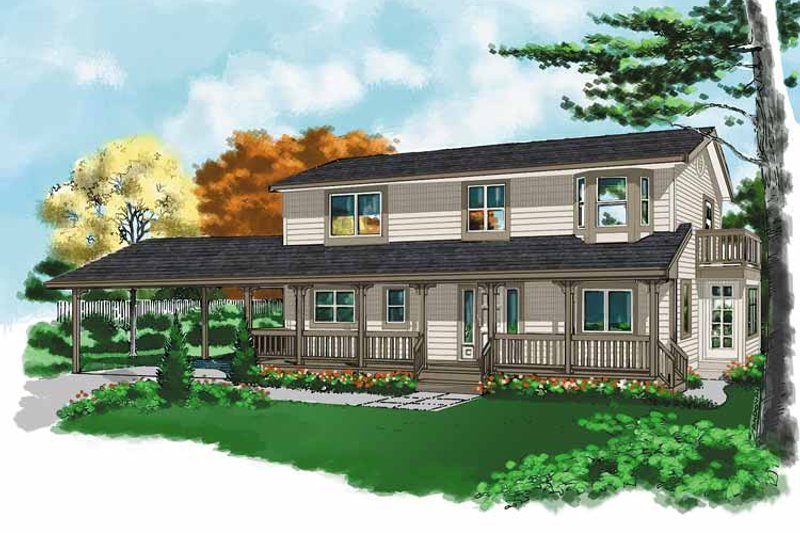 Country Style House Plan - 3 Beds 2.5 Baths 2215 Sq/Ft Plan #118-153